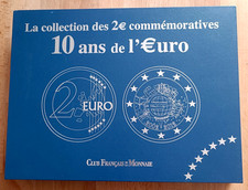 COFFRET CLUB FRANCAIS POUR 21 PIECES 2 EURO COMMEMORATIVE 2012 10 ANS EURO TYE