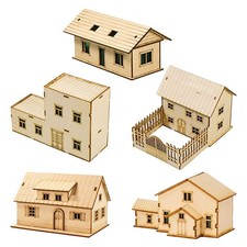 Maison miniature en bois 3D