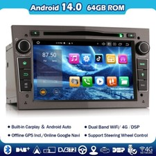Android 14 Autoradio DVD Opel Astra H Zafira Vectra Corsa C/D Combo CarPlay 64Go