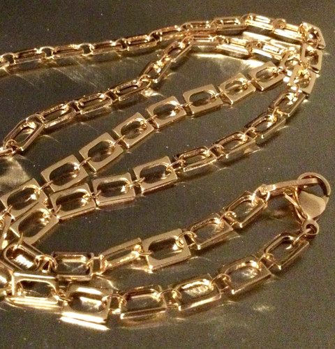 Beau collier plaqué - collier, or