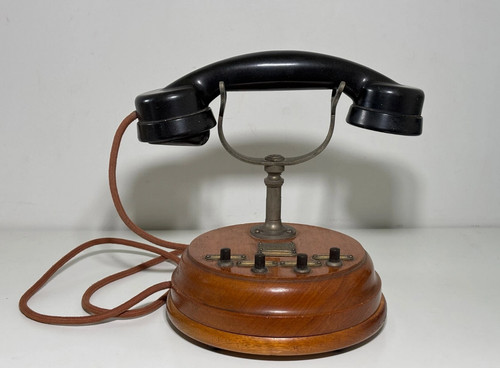Téléphone bakélite noir - téléphone,