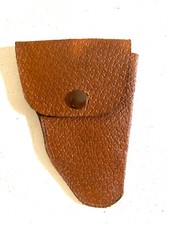 Ancien mini étui holster en cuir pour pistolet ou revolver peut être ManuRhin