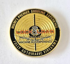 Pièce de monnaie défi armes à feu collector 2022 MIAMI Lock & Load Machine Gun