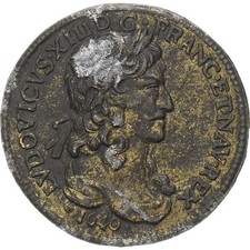 France, Jeton, Collection BP, Dix Louis, Louis XIII, Cuivre, TB