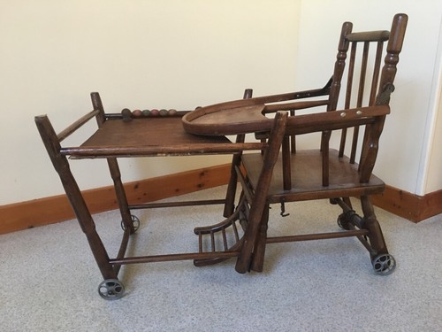 Chaise haute bébé bois - haute,