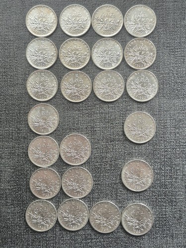 Lot pieces 5 francs - 5,