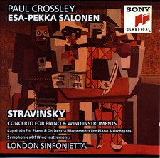 STRAVINSKY Cto for Piano & Wind Instruments CROSSLEY SALONEN [CD]