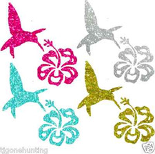 Glitter Hummingbird & Hibiscus