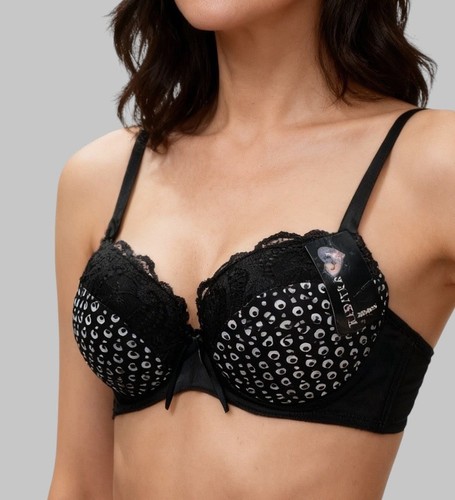 Soutien gorge noir pois et - pois,