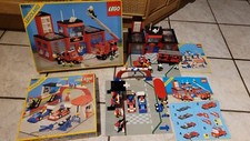 2 Set Lego Boîte 6381 6385 Caserne de Pompiers Course Auto Legoland Vintage 1985