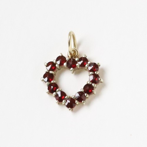 Pendentif coeur blanc - pendentif, or