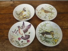 LOT DE 4 ASSIETTES LIMOGES BREMAILLES DE SOLOGNE BECASSE PIGEON CANARD PERDRIX