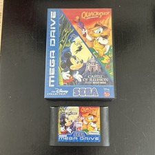 JEU RÉTRO MEGA DRIVE EN BOÎTE  CASTLE OF ILLUSION + QUACKSHOT / SANS NOTICE !