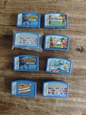LeapFrog Leapster Lot 8 Jeux Spider-Man Bob L'éponge Oui Oui Adibou....