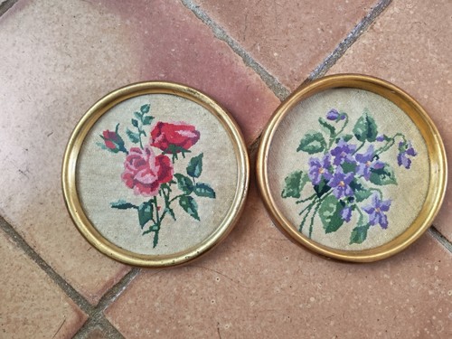 Lot anciens tableaux point - 2,