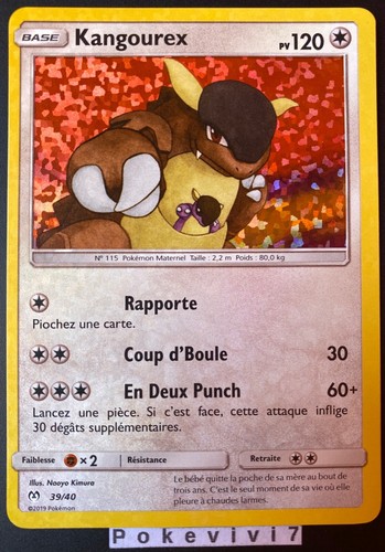 Carte pokemon kangourex - carte, 39/40
