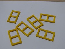 Lego 6 fenetres jaunes set 6363 3739 3226 599 / 6 yellow windows / part ref 3854