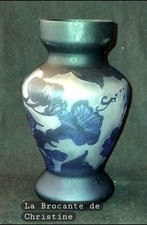 Gallé TYPE Vase Balustre en Verre Multicouche dégagé en Camée à l'Acide 13,5cm