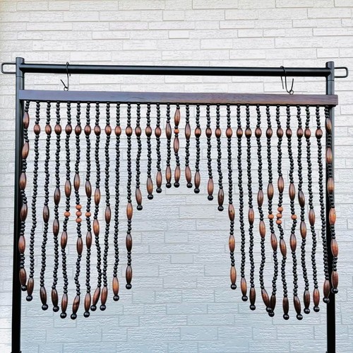 Rideau vintage en perles en