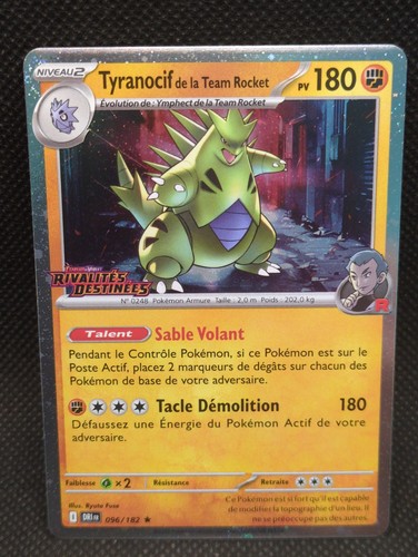 Carte pokemon tyranocif - carte,