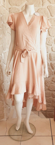 Robe asymétrique rose - , neuve
