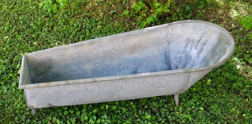 Baignoire zinc ancienne - baignoire, en