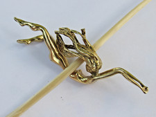 AN 80 - Charles JOURDAN - Pendentif femme nue aux cheveux long  Bronze ou Laiton