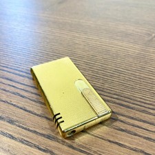 Briquet vintage doré à gaz – Style luxe années 80