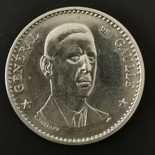 MEDAILLE UNIFACE 41 mm GENERAL DE GAULLE