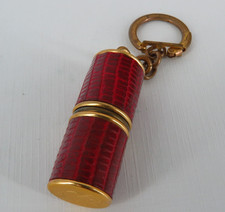 Ancien Briquet Porte-Clé QUART DE TOUR Galuchat Rouge & Laiton - Vintage 50's