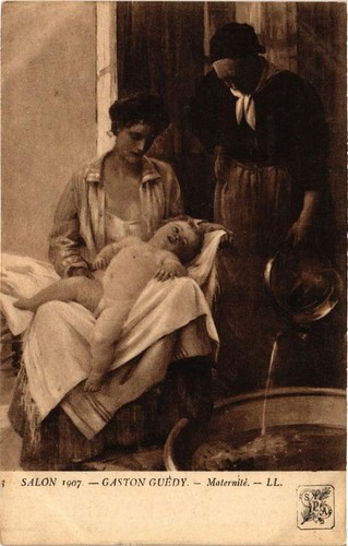 Cpa salon 1907 gaston - ak,