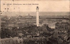 *76644 cpa 62 Calais - Panorama vers la Gare Maritime