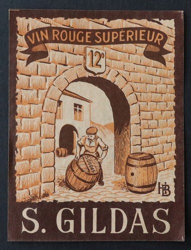 Ancienne étiquette vin - , s