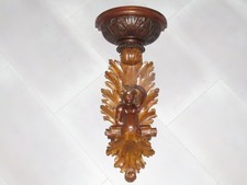 Figurine En Bois Console Murale Console À Fleurs "Dame Nue" Environ 1840!