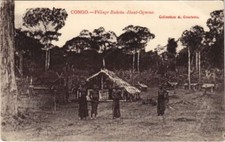 PC ETHNIC TYPES VILLAGE BAKOTA HAUT OGOOUE FRENCH CONGO (A23973)