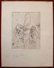 Pierre Cadiou de Condé gravure originale signée Monthomé New-York Bretagne