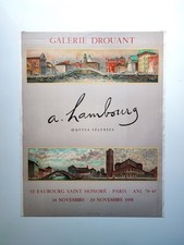 André Hambourg Affiche Exposition 1958 Imp Mourlot Exhibition Galerie Drouant 
