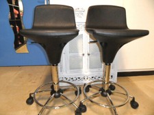 DEUX TABOURETS CHAISES HAUTES DESIGN BAR SALON  SOFTLINE FLASH SH  MADE IN ITALY