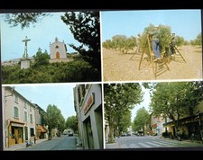 LA FARE DES OLIVIERS (13) COMMERCES animés , CHAPELLE & RECOLTE des OLIVES