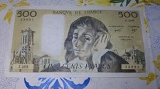 Billet de 500 Frs  ''Pascal''