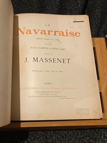 Jules massenet navarraise - massenet,