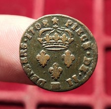 #111-3 ~ LOUIS XIV - 2 Deniers 1708 BB