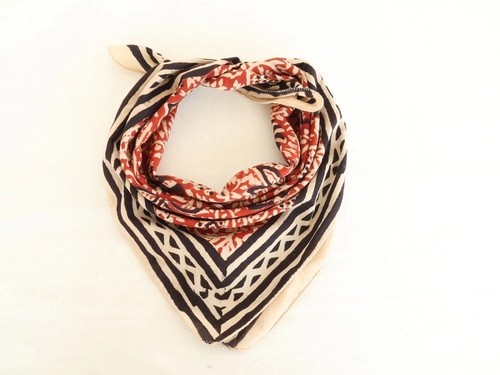 Bandana indien imprimé bloc