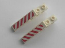 2 x LEGO White Technic Slope Stripes Sticker 2744pb019L 2744pb019R Set 7207 