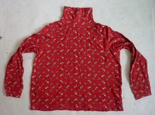 Carolyn Taylor petit pull col roulé sweat manches longues en coton Noël fêtes L