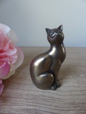 Figurine Chat Veronese 2001 - Résine couleur Bronze - Made in Italy - Vintage