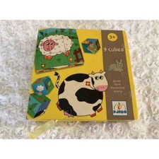 9 Cubes DJECO " la ferme" 