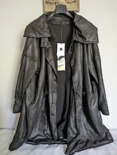 RUNDHOLZ BLACK LABEL MANTEAU VESTE FAÇON PEAU CUIR BRUN TAILLE S (OS) NEUF/ETIQU