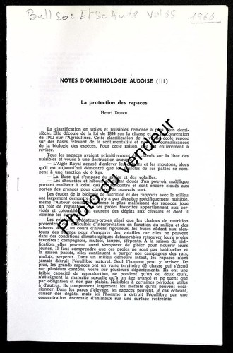 Ornithologie debru 1966 la - ornithologie:, debru,