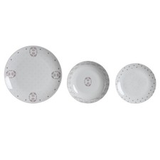 Service de Vaisselle DKD Home Decor Porcelaine Rose Blanc 27 x 27 x 3 cm 18 P